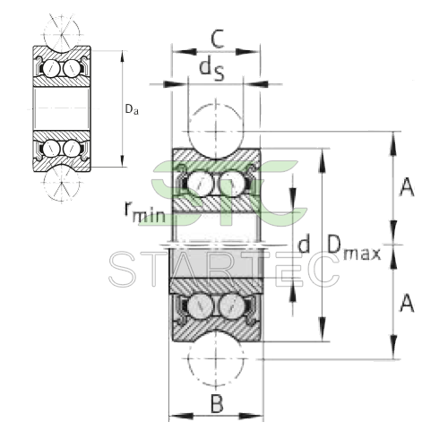 Опорный ролик LFR5201-10-2RS производитель STC
